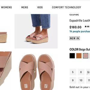 FITFLOP Espadrille Leather Wedge Cross Slides